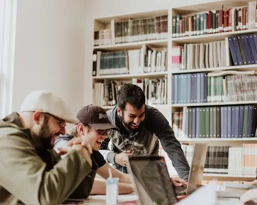 Students studying